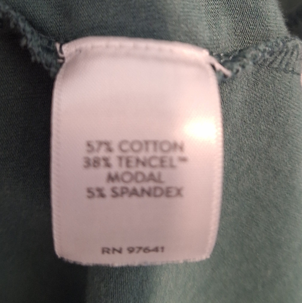 J. Jill Button Down Front Midi Dress Stretch 3/4 Sleeve Green Size Large - Picture 7 of 9